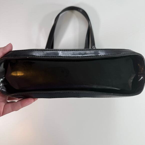 Lulu by Lulu Guiness Black Scottish Terrier Dog Rain Embroidered Handbag Purse - Picture 9 of 9